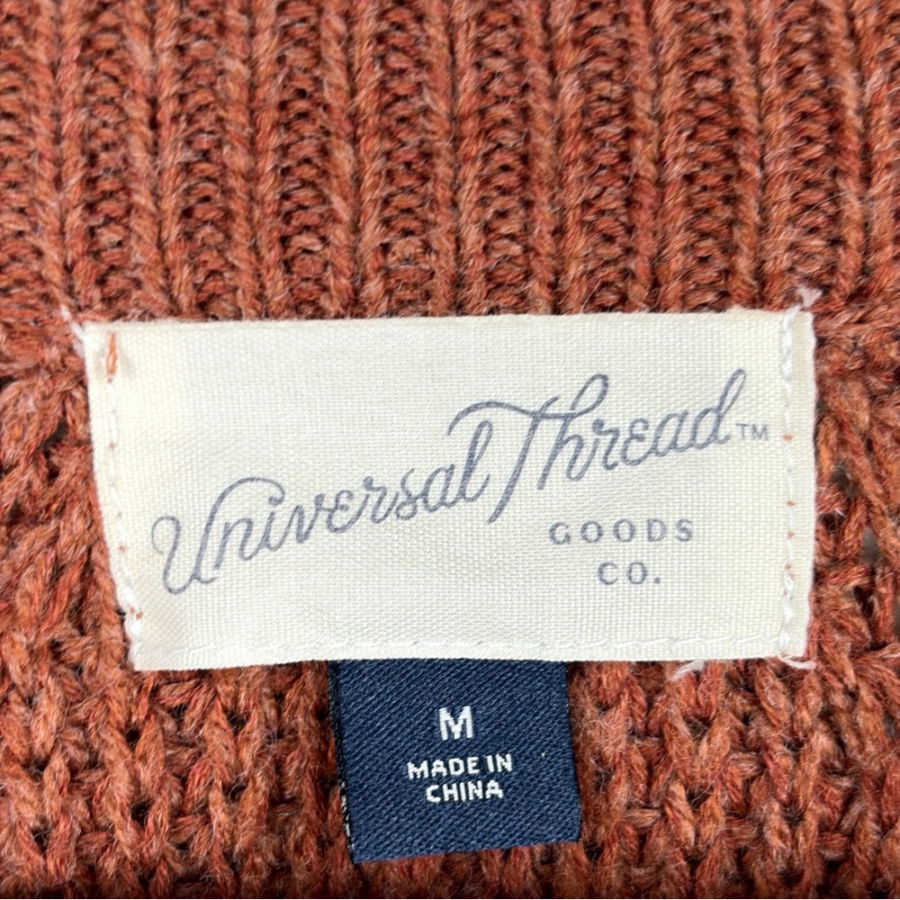 Universal Thread Sweater Knit Crew Neck Rust - Picture 3 of 6
